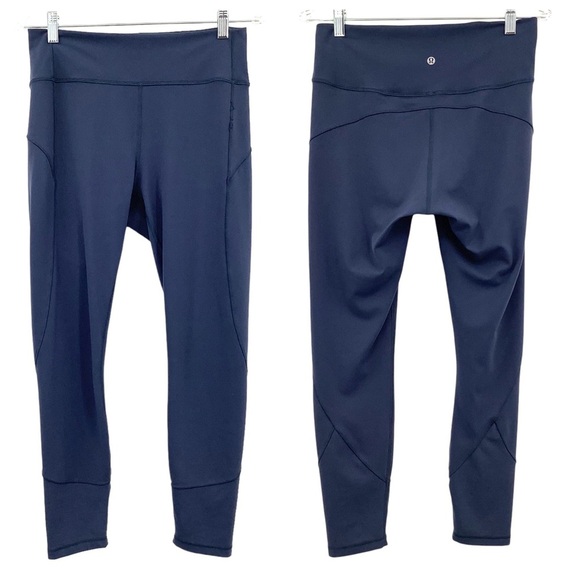 Lululemon In Movement 7/8 Tight Everlux Mineral Blue Size 10 - Picture 1 of 11